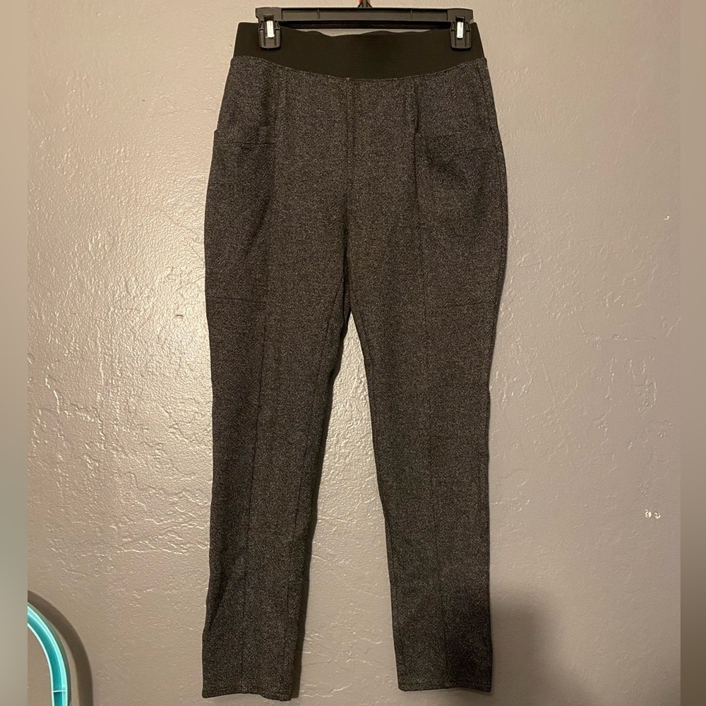 Banana Republic Womens M‎ Yoga Pants Gray High Waist Pull On Straight Stretch